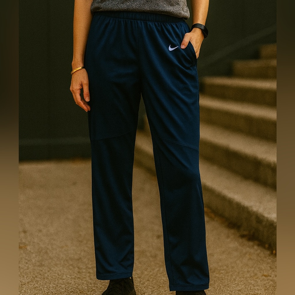 Nike Dri-Fit Breathable Blue Workout Athletic Track Pants Medium Loungewear